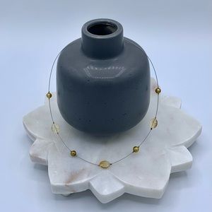 Retired Silpada Quartz & Brass Sterling Silver Wire Necklace